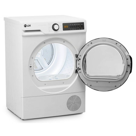 Uscator de rufe cu pompa de caldura LDK Higeea 7DPW, Slim, Capacitate 7 Kg, 15 programe, Antisifonare, Selectare nivel uscare, Amanare pornire, Selectare durata uscare, Alb [1]