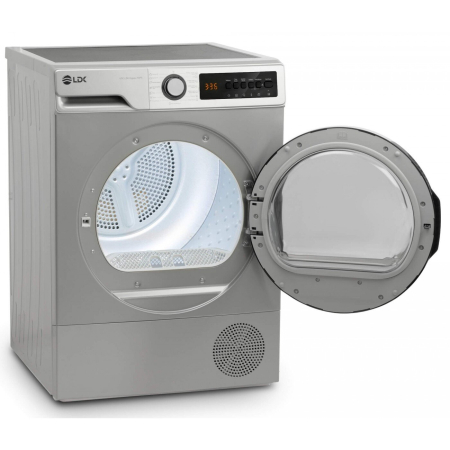 Uscator de rufe cu pompa de caldura LDK Higeea 9DPS, Capacitate 9 Kg, 15 programe, Antisifonare, Calcare usoara, Selectare nivel uscare, Uscare Extra, Amanare pornire, Argintiu [1]