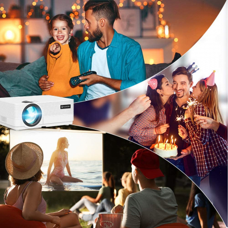 Videoproiector Vankyo  Leisure 470 Bass Edition, Wifi, 4000 Lumeni, LED, HDMI, AV, VGA, USB, SD,Conectare telefon, Telecomanda - Resigilat [1]