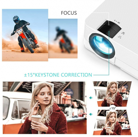 Videoproiector Vankyo  Leisure 470 Bass Edition, Wifi, 4000 Lumeni, LED, HDMI, AV, VGA, USB, SD,Conectare telefon, Telecomanda - Resigilat [4]