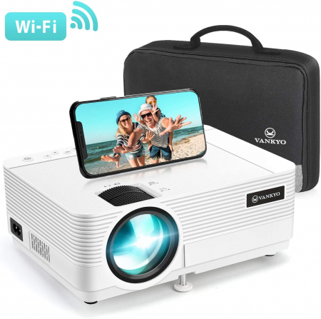 Media - Videoproiector Vankyo  Leisure 470 Bass Edition, Wifi, 4000 Lumeni, LED, HDMI, AV, VGA, USB, SD,Conectare telefon, Telecomanda - Resigilat