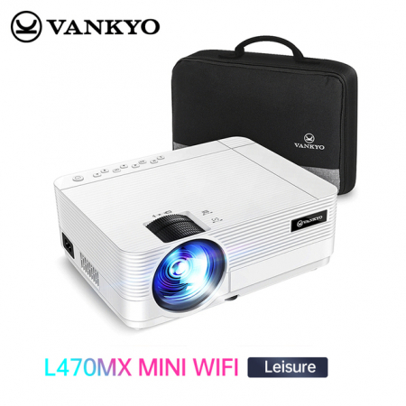 Media - Videoproiector Vankyo  Leisure 470, Wifi, 4000 Lumeni, LED, HDMI, AV, VGA, USB, SD,Conectare telefon, Telecomanda