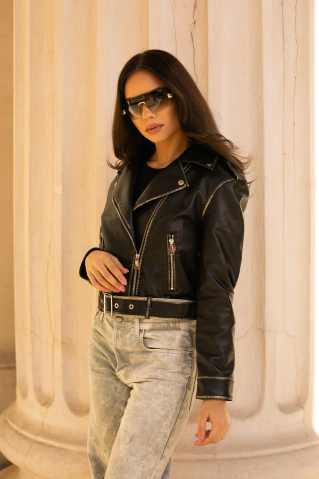 Geaca piele stil Vintage - Noir Power [1]