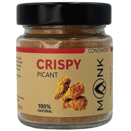 Mixuri de Condimente Naturale - Condiment Crispy Picant MONK – Mix de Condimente pentru Pui Crispy, Strips, Wings și Fingers, Picant Mediu