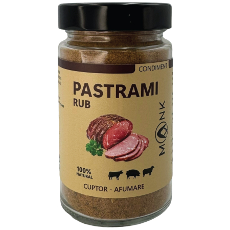 Dry Rub Pastrami MONK – Condiment pentru Pastramă, Afumare și Grill