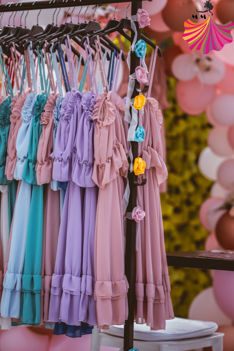 Rochie Voal Baby Bleu cu Papion si Bratara - Marime Universala [2]