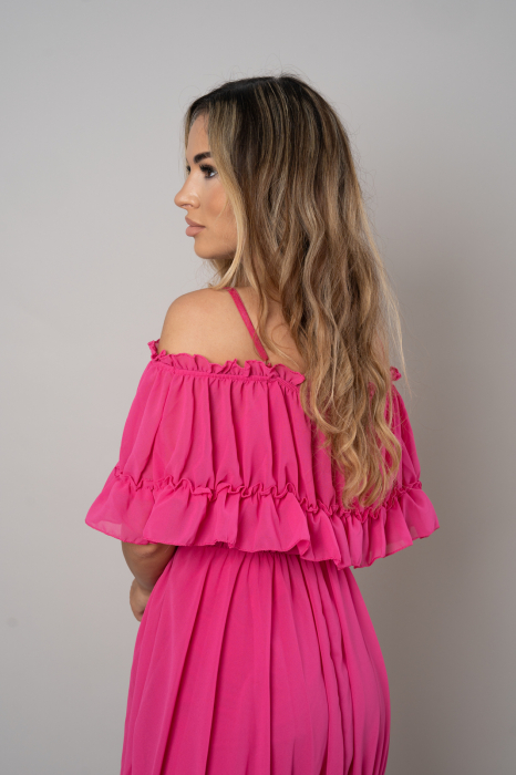 Rochie Voal Fuxia - Marime Universala [4]