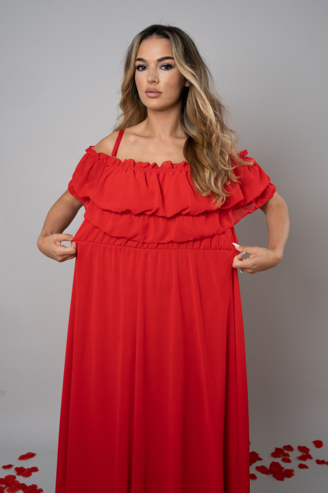 Rochie Voal Lunga Rosie - Marime Universala [5]