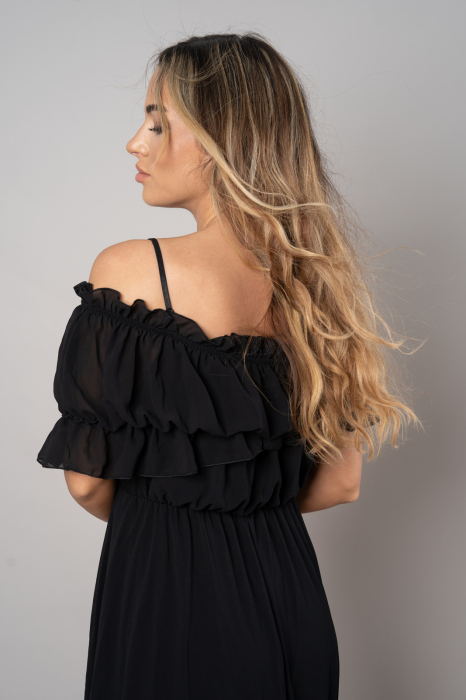 Rochie Voal Negru - Marime Universala [2]