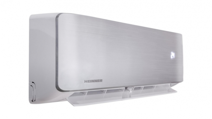 Aparat de aer conditionat Heinner Onix Eco Smart Inverter AC-CO12WFN-SL, 12000 BTU Wi-Fi, Functie incalzire, Control prin internet, Functie ECO, Follow me, R32, Clasa A++, Argintiu [3]
