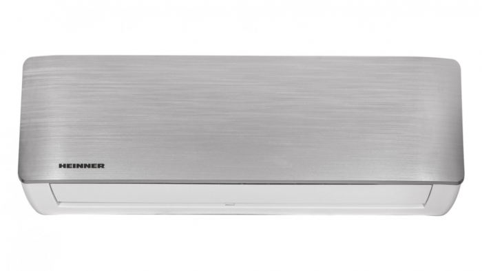 Aparat de aer conditionat Heinner Onix Eco Smart Inverter AC-CO12WFN-SL, 12000 BTU Wi-Fi, Functie incalzire, Control prin internet, Functie ECO, Follow me, R32, Clasa A++, Argintiu [2]