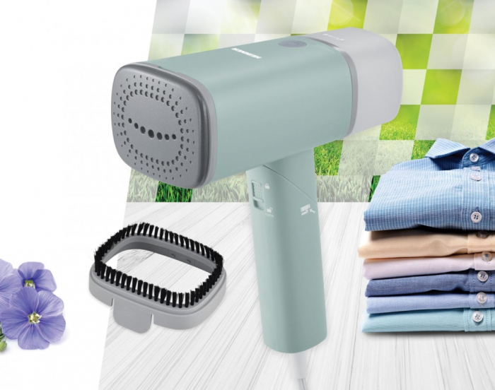 Aparat de calcat vertical Heinner Venus HGS-1500GR, 1300-1500W, talpa ceramica, abur continuu cu buton blocare, rezervor apa detasabil, maner pliabil, perie inclusa, oprire automata, debit abur 20+-4g [3]