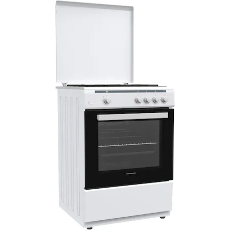 Aragaz Heinner HFSC-V60WH, 4 arzatoare, Gaz, Aprin... [1]