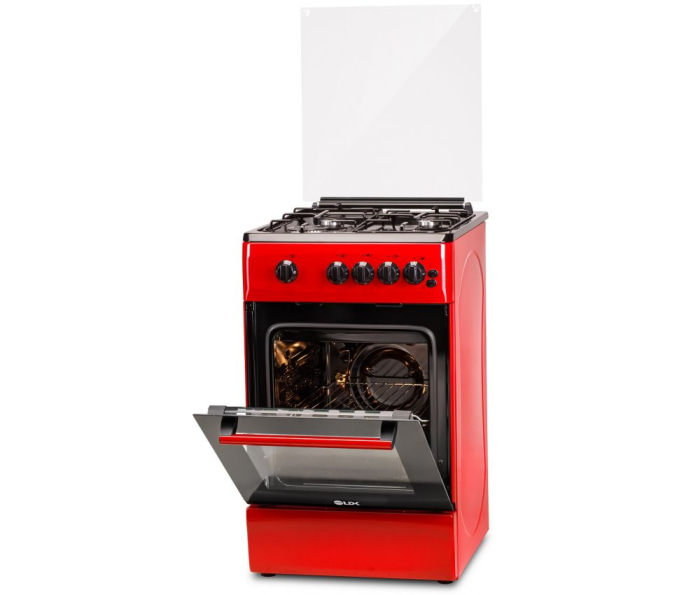 Aragaz LDK 5060 GRAI Red RMV, 4 Arzatoare, Siguranta, Grill, Rotisor, Aprindere, Iluminare, Capac sticla, Rosu [2]