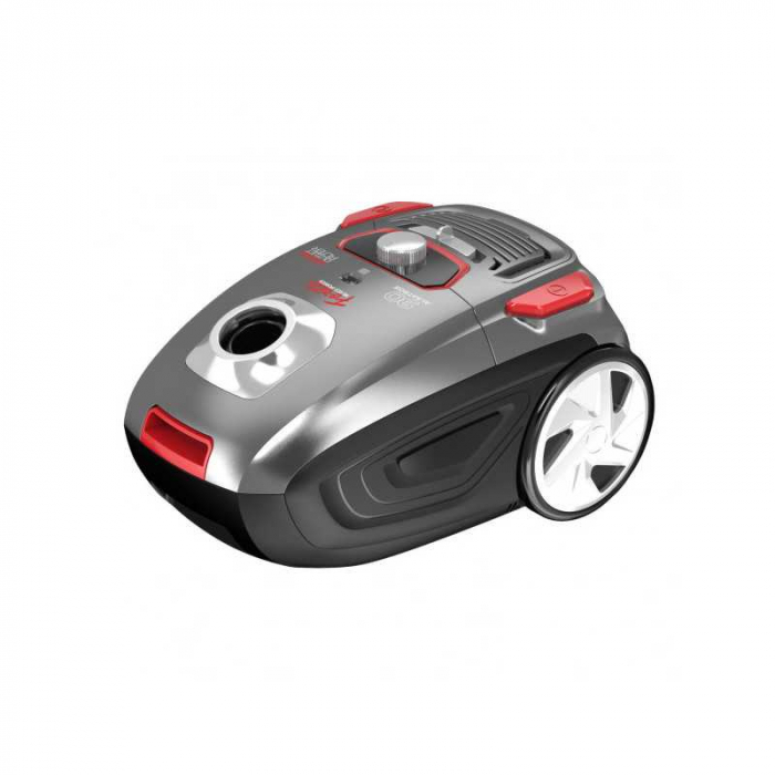 Aspirator cu sac Albatros Forte 90 Eco, 900 W,3 l sac textil, Filtru HEPA de iesire,Eco-type,Control variabil al puterii,Argintiu [1]