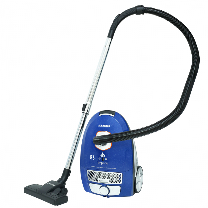 Aspirator cu sac Albatros IMPERIA 83 ECO,833 W,3.5 l sac textil,Control variabil al puterii,Filtru lavabil HEPA,Albastru [1]