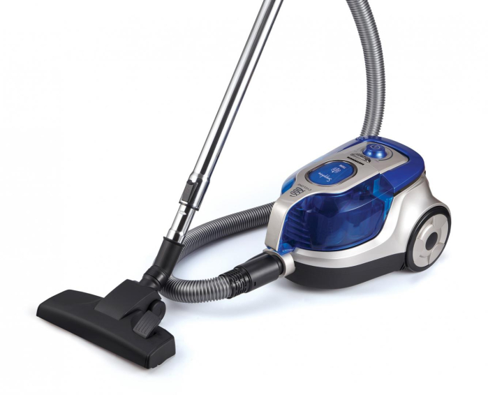 Aspirator fara sac Heinner HVC-V750BL, 750W, recipient praf din plastic 2.2L, filtrare ciclonica, filtru HEPA dublu 13, Blue / Champagne [2]