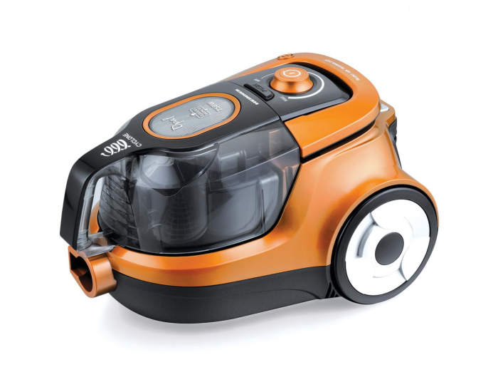 Aspirator fara sac Heinner HVC-V750OR, 750 W, 2.2 l, filtrare ciclonica, filtru Hepa dublu 13, negru / portocaliu [3]