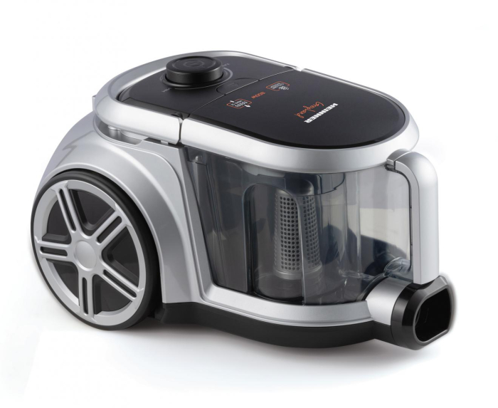 Aspirator fara sac Heinner, sistem ciclonic cu filtru HEPA 12, perie ECO, putere: 800W, putere de absorbtie: 160W, capacitate recipient praf: 2.5L, tub telescopic din metal, lungime cablu alimentare: [2]