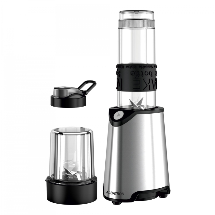 Blender Albatros ENERGY MIX,600 W,570 ml bol plastic,RĂ˘ĹźniĹŁÄ inclusÄ,Lamele pot fi folosite Ĺźi pentru gheaĹŁÄ,Inox [1]