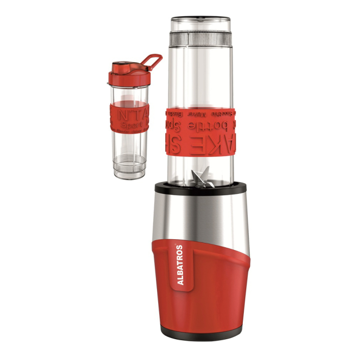 Blender Albatros, FITNESS MIX, 600W, Capacitate vas 570 ml, mixare, zdrobire gheata, Rosu [2]