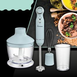 Blender Fram FHBL-RAC1200BL, 1200W, viteza variabila, functie Turbo, accesorii: tocator, tel, cana de mixat, picior blender din inox, motor DC, capacitate tocator: 500 ml, capacitate cana de mixare: 6 [2]