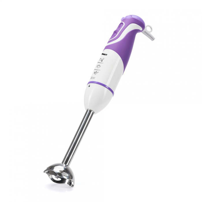 Blender Heinner Charm HB-600UV, 600W,vertical,de mana , 5 viteze, functie Turbo, tel, tocator, Alb/Mov [3]
