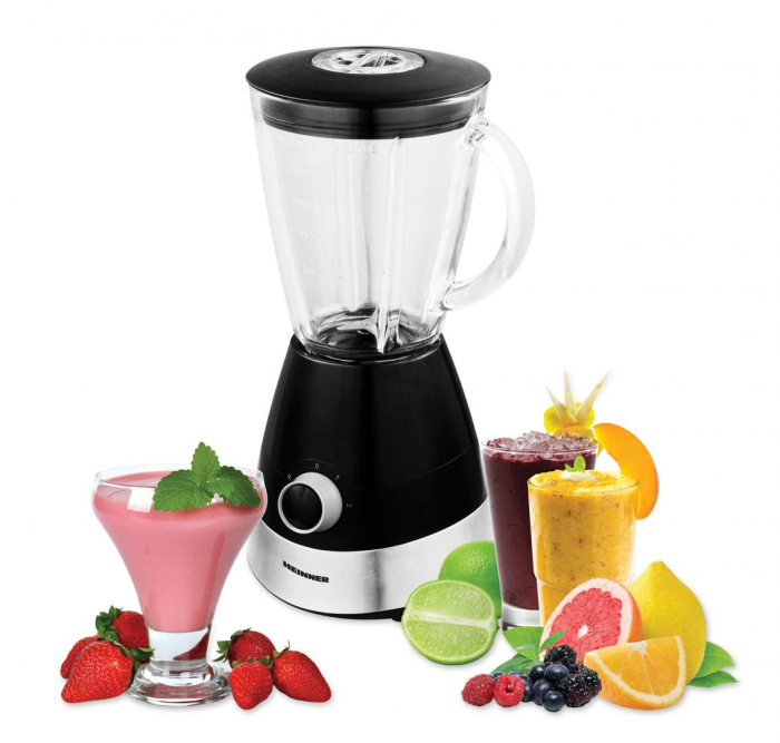 Blender Heinner HBL-550S, 550 W, 1.5 l, 2 viteze + functie Pulse, Negru/Argintiu [5]