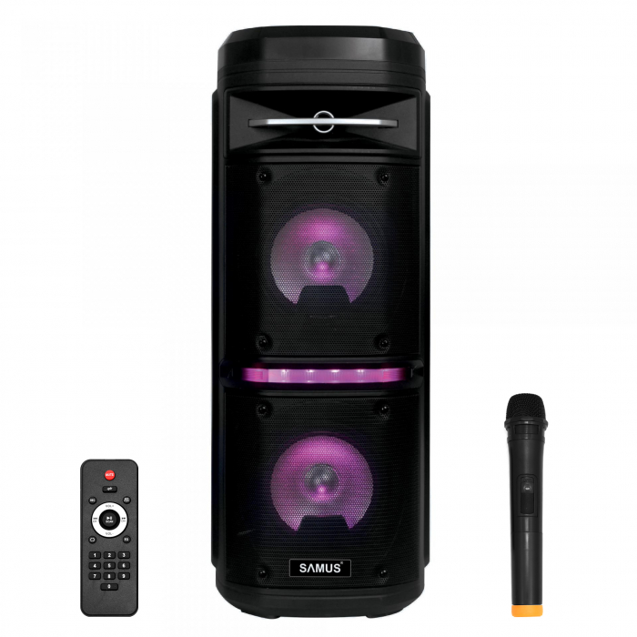 Boxa portabila Samus ibiza 6.5 - 500 W,FM Radio,Bluetooth,Compatibil MP3, MP4, DVD, TV, PC, Smartphone,Intrare Aux/USB/TF Card,Negru [1]