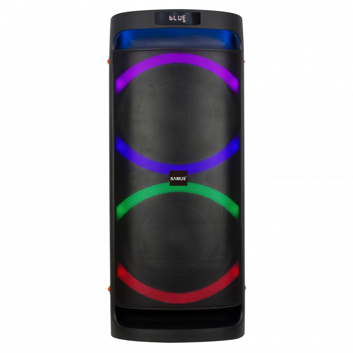 Boxa portabila Samus ROCKSTAR 8,1000W,FM Radio,Bluetooth,Compatibil MP3, MP4, DVD, TV, PC, Smartphone,Intrare Aux/USB/TF Card,Lumina pe difuzor,Negru [2]