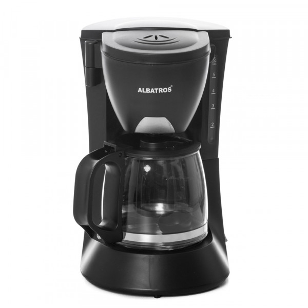 Cafetiera Albatros Verona Black,600 W,0.6 litri,600 W,Buton pornit/oprit cu led,SupapÄ antipicurare,CanÄ de sticlÄ,Negru [2]