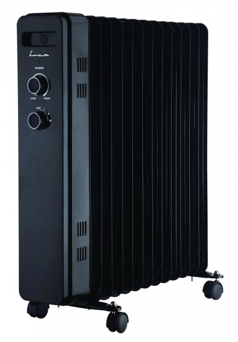 CALORIFER CU ULEI FRAM FOH-Y13BK, 13 ELEMENTI: 125x580 mm, 3 SETARI DE TEMPERATURA: 1000W/1500W/2500W, TERMOSTAT AJUSTABIL, PROTECTIE SUPRAINCALZIRE, PROTECTIE IN CAZ DE RASTURNARE, ROTI, CULOARE: NEG [1]