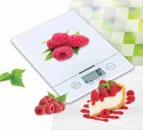 Cantar de bucatarie Heinner HKS-5-RSB, capacitate: 5kg, functie Tara (zero), cantarire lichide (apa, lapte), gradare: 1g, display LCD, buton Touch, senzor de precizie, oprire automata, indicatori bate [2]