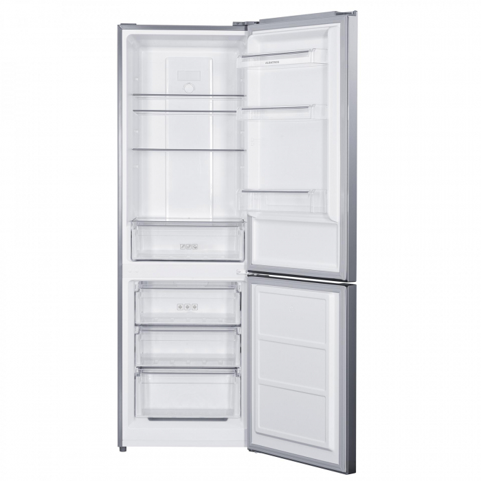 Combina frigorifica Albatros CFX395E, 315 L, H 186 cm, termostat reglabil, dezghetare automata frigider, usi reversibile, lumina interioara tip LED, picioare reglabile,clasa E, Argintie [2]