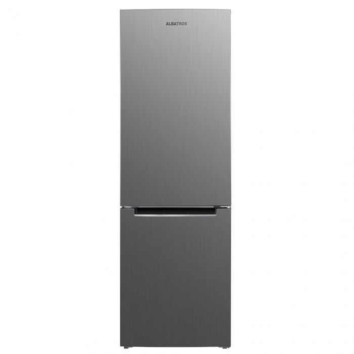 Combina frigorifica Albatros CFX395E, 315 l, H 186 cm, Termostat reglabil, 3 sertare la congelator, Clasa energetica E, Inox/ Argintiu [1]