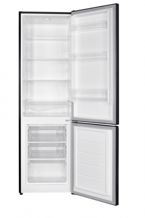 Combina frigorifica Heinner HC-HM262BKE++, 262 l , H 180 cm, control electronic cu termostat ajustabil, lumina LED,clasa E,Negru [2]