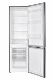 Combina frigorifica Heinner HC-HM262XE++,262L, 180 cm,ontrol electronic cu termostat ajustabil, lumina LED, 3 rafturi sticla frigider, compartiment pentru fructe si legume, clasa energetica E, Inox [2]
