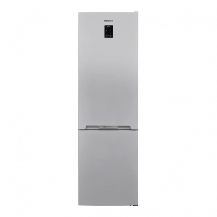 Combina frigorifica Heinner HCNF-V366SE++, 366 l, H 201 cm,No Frost, Display, Control electronic, Iluminare LED, Alarma usa deschisa, Clasa E, Argintiu [1]