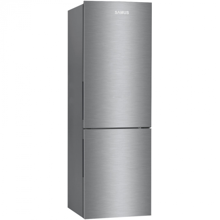 Combina Frigorifica Samus SCX396NFE, 293 L, Full No Frost, Clasa energetica E, Termostat reglabil, 3 sertare congelator, H 185 cm, Inox/ Argintiu [1]