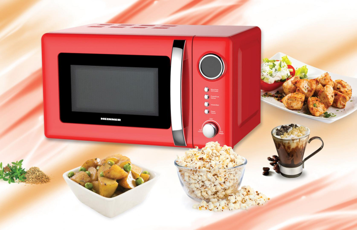 Cuptor cu microunde HEINNER HMW-20GRD, 20 l, 700 W, Digital, Grill, Rosu [4]