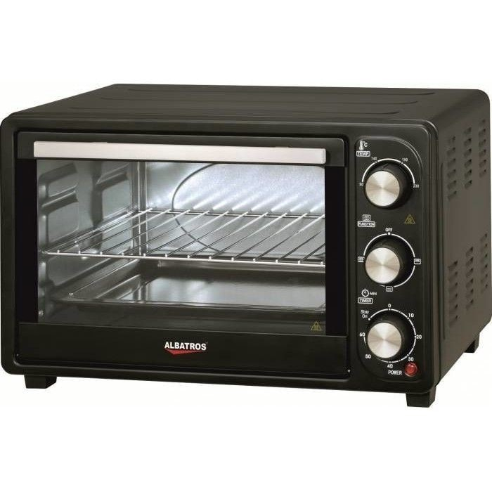 Cuptor electric Albatros A23B2,23 litri,1380 W,Control temp. de la 90Â°C la 230Â°C, Temporizator 60 min. + funcČ›ia Stay On,Negru [1]