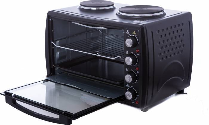 Cuptor electric Albatros A45BP2, 45 litri,3500 W,1800 W cuptor + 700/1000 plitele,2 plite electrice,Control temp. de la 90Â°C la 230Â°C,Negru [3]