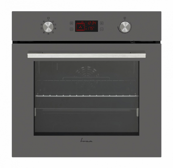 Cuptor incorporabil Fram FBO-V659GCDRC-GVG, 61 l, 9 functii, timer, grill, ventilatie, autocuratare catalitica,clasa A, sticla gri victoria [1]