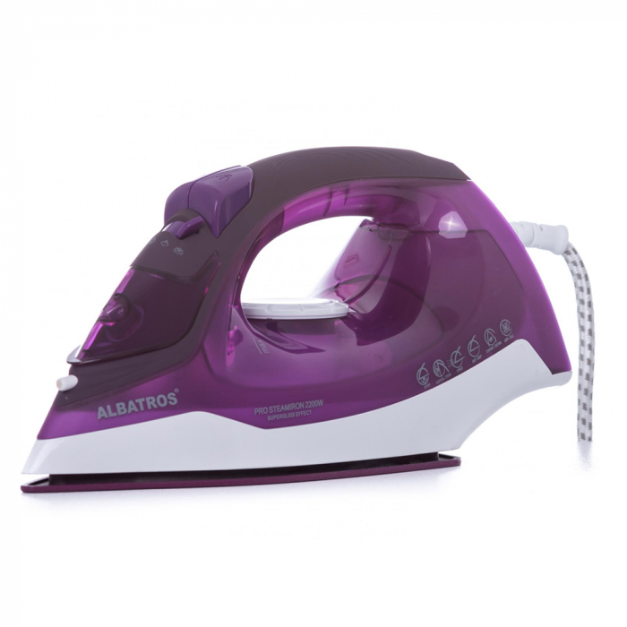 Fier de calcat Albatros Violette, Talpa ceramica, 2200 W, Violet [2]