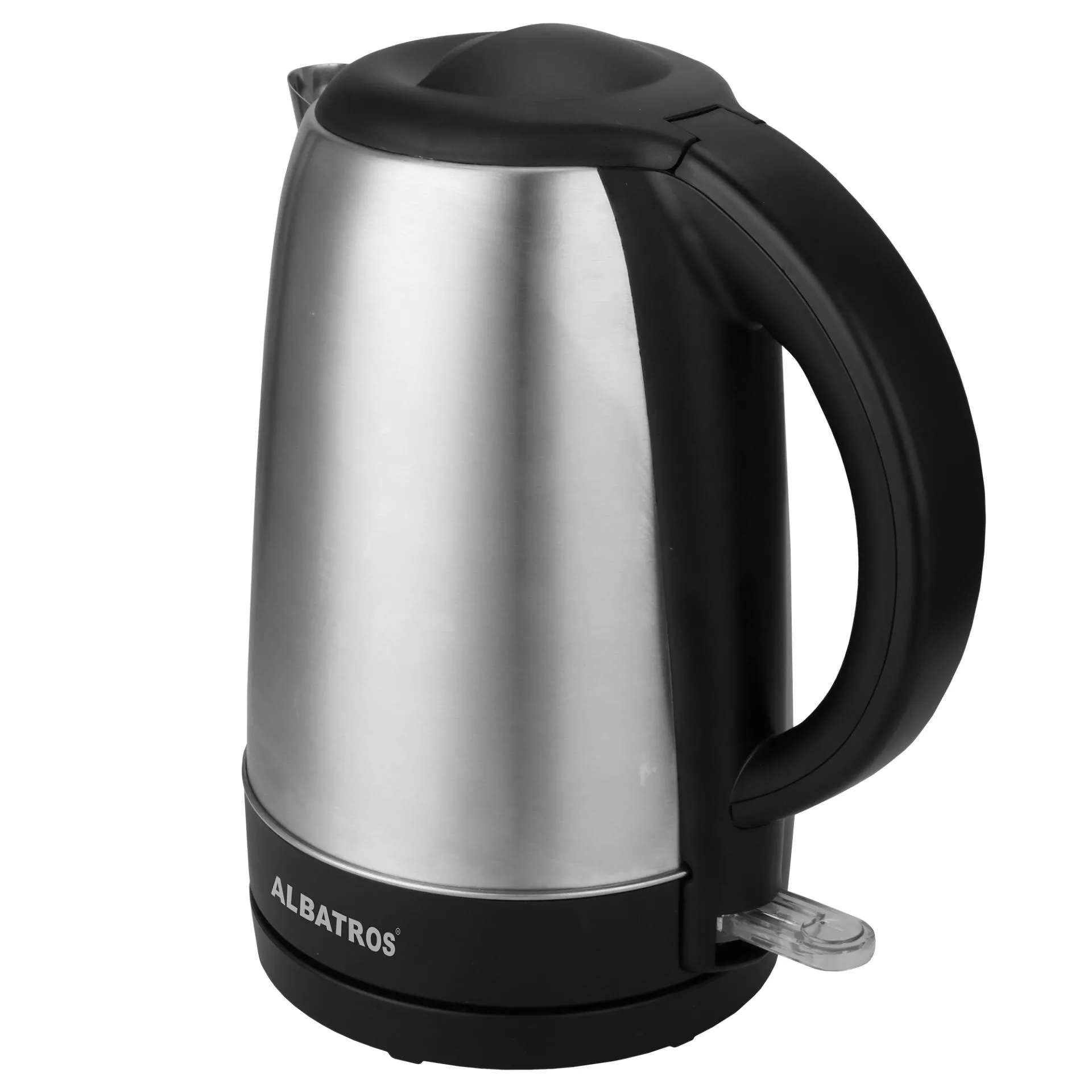 Fierbator Albatros Aquasteel,2200 W,1.7 litri,Utilizare fara fir,Oprire automata la fierbere,Protectie la supraincalzire,Inox/Negru [1]