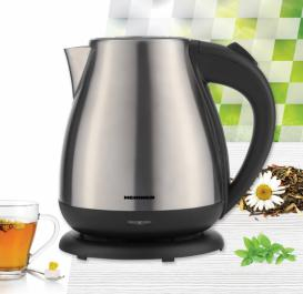 Fierbator Heinner HEK-17IX, 1850-2200 W, 1.7 L, element incalzire inox, oprire automata, Inox [2]