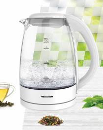 Fierbator Heinner Chaude HEK-2200GWH, capacitate: 1.7L, filtru detasabil, baza incalzire cu lumina LED [1]