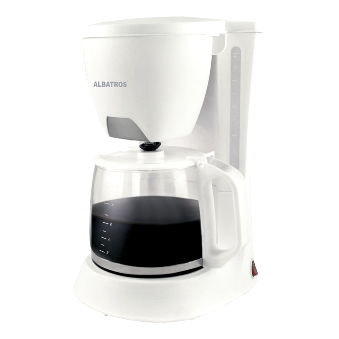 Filtru de cafea Albatros VERONA WHITE 2,680 W,8 - 10 ceĹźti,Filtru permanent inclus,Buton pornit/oprit cu led,Alb [1]