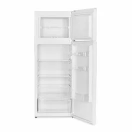 Frigider cu 2 usi Heinner HF-V212E++, 212L,145 cm, control mecanic cu termostat reglabil, lumina LED, 3 rafturi din sticla, clasa energetica E, Alb [2]