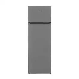 Frigider cu 2 usi Heinner HF-V242SE++, 242L,161 cm, sistem racire Less Frost, control mecanic cu termostat ajustabil, lumina LED, 3 rafturi sticla frigider, clasa energetica E,Inox [1]